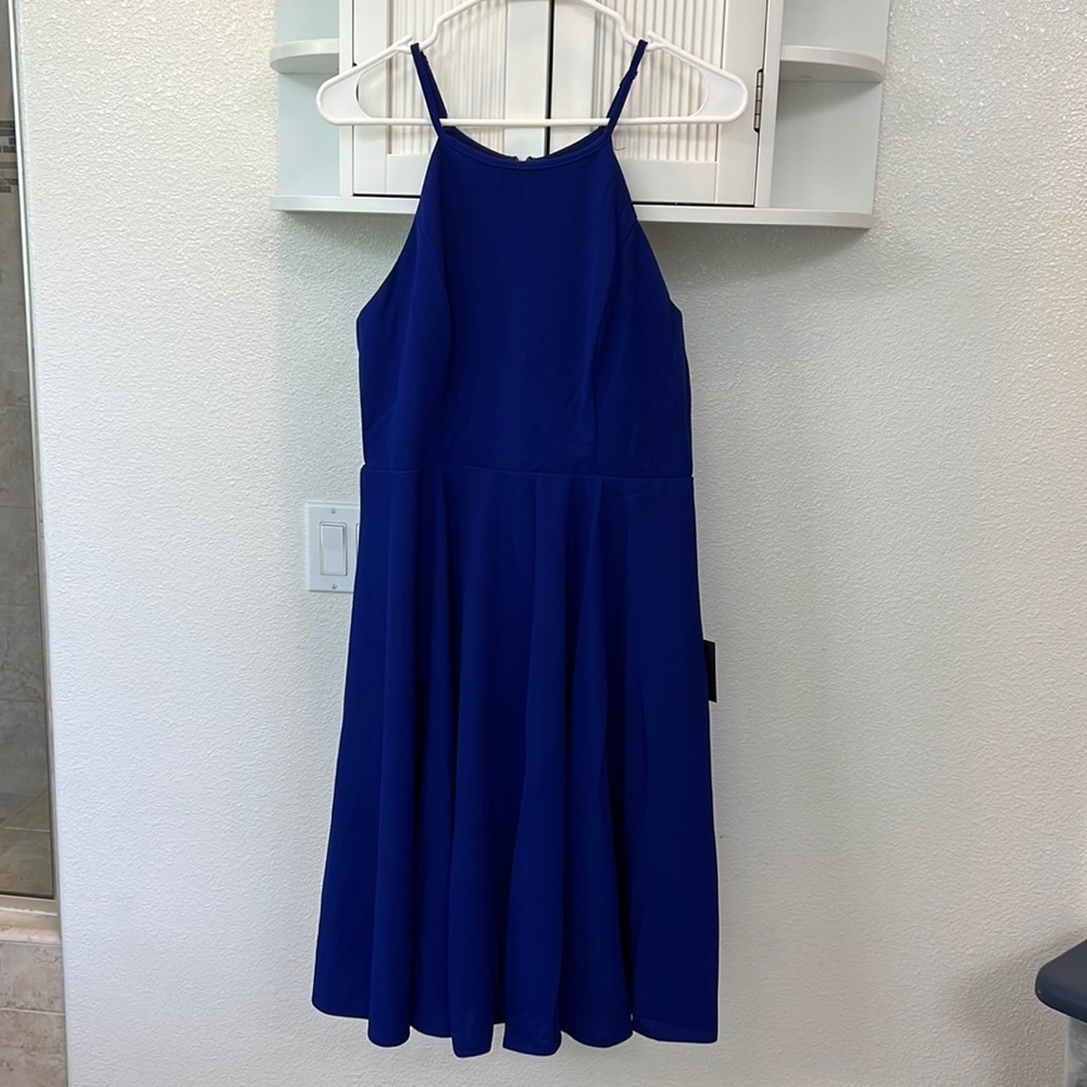NWT Lulu’s Halter Top Dress in Royal Blue